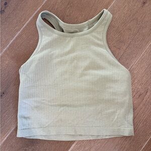 lululemon athletica Ribbed Light Green Racerback Tank